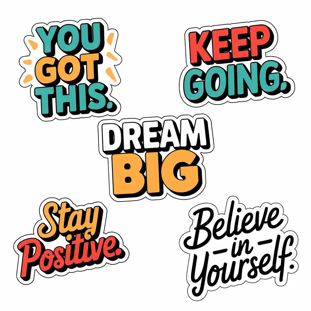 Motivational Quote Sticker Sheet