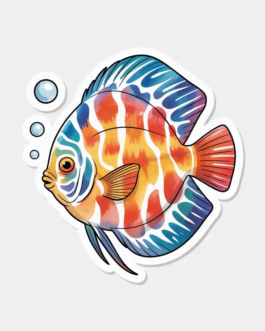 Colorful Discus Fish Sticker
