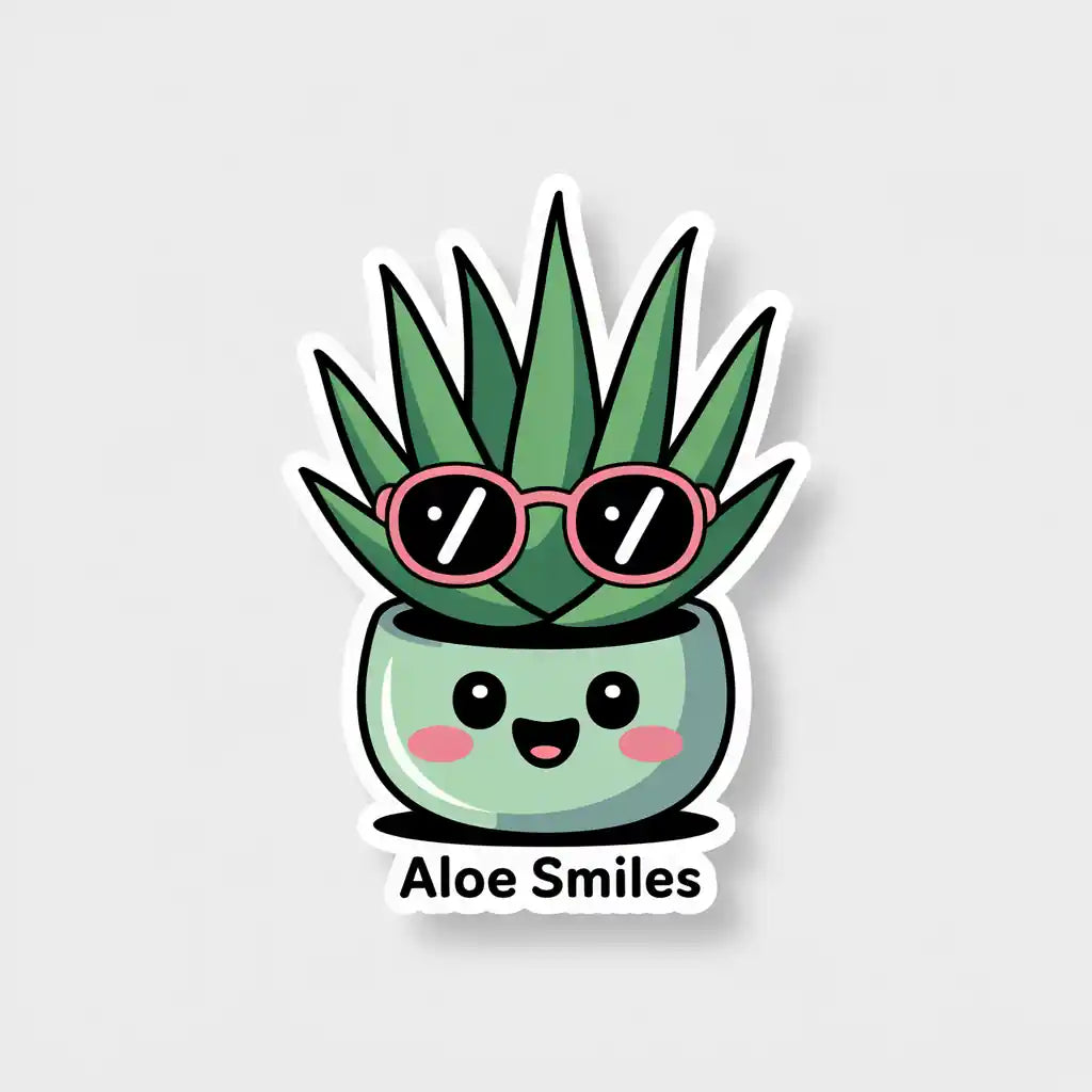 Aloe Smiles Sticker