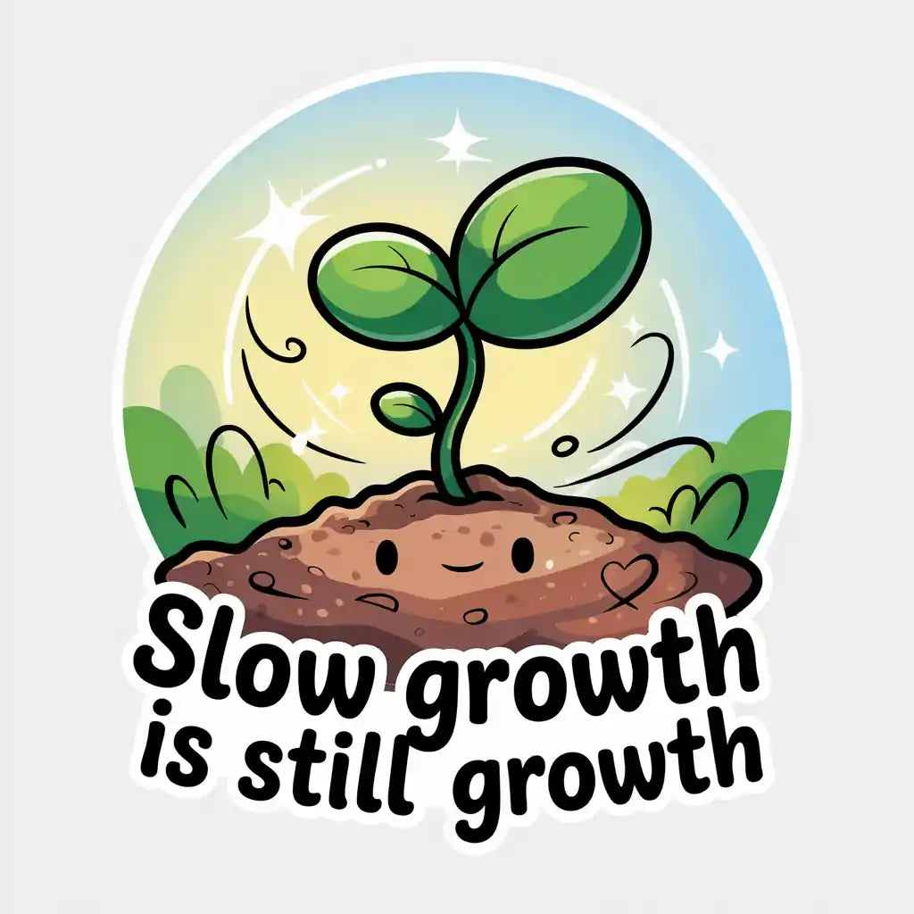 Slow Growth Is Still Growth Sticker