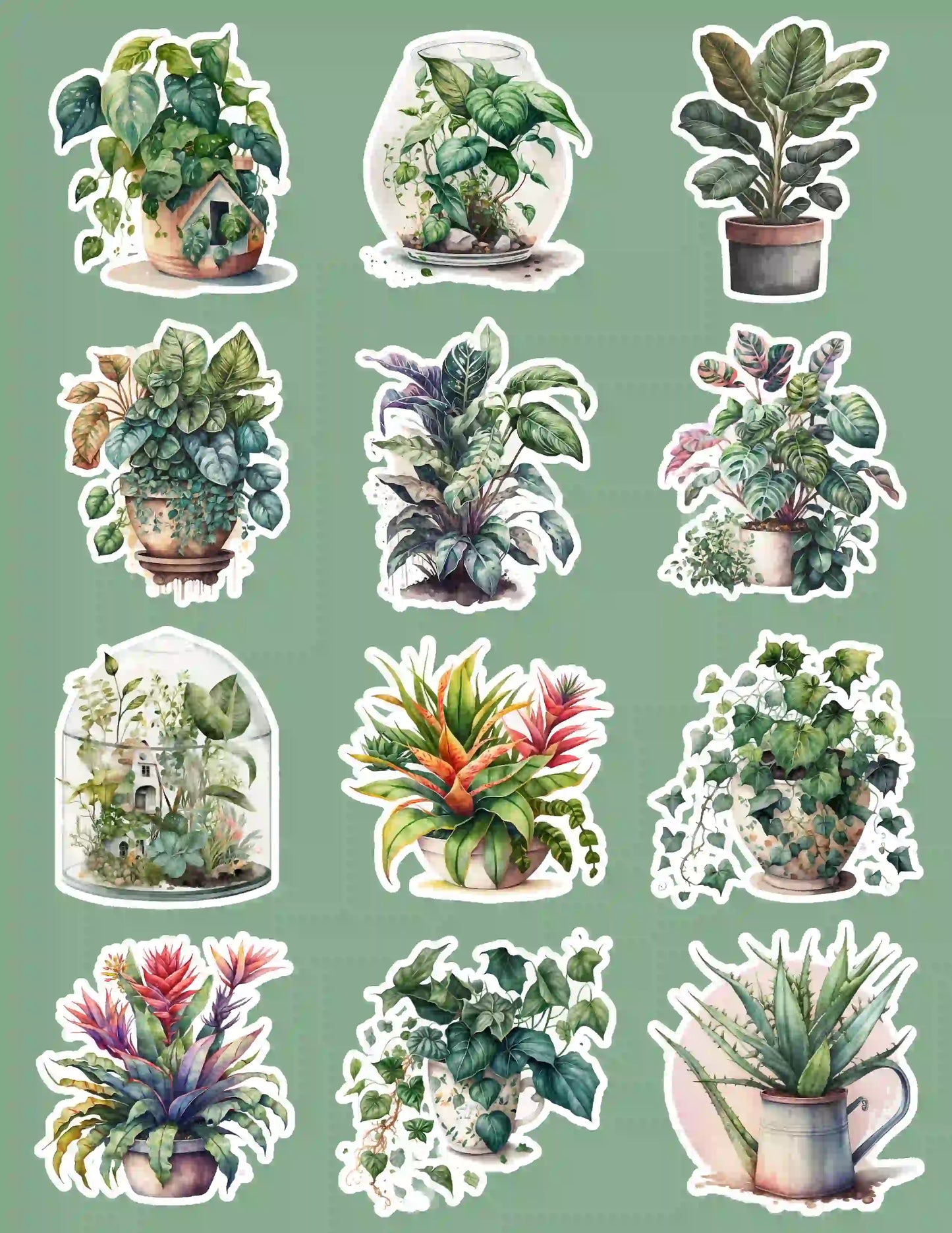 Potted Plant Sticker Sheet