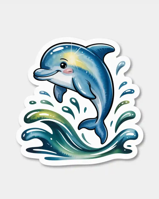 Happy Dolphin Sticker