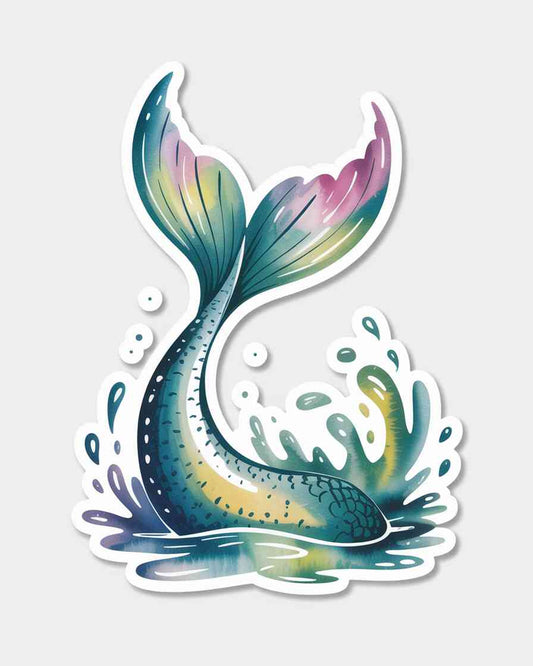 Mermaid Tail Splash Sticker
