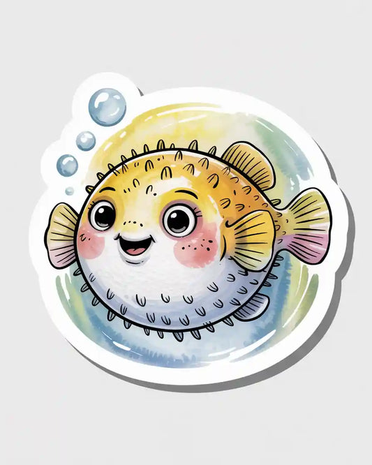Cute Pufferfish Sticker