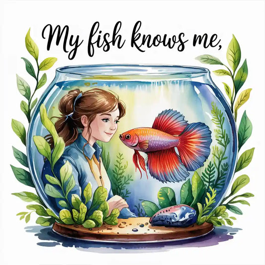 My Fish Knows Me Sticker
