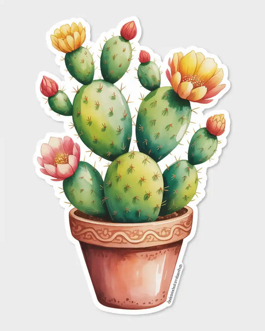 Blooming Cactus Sticker