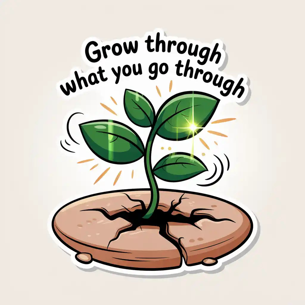 Grow Through What You Go Through Sticker