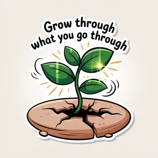 Grow Through What You Go Through Sticker